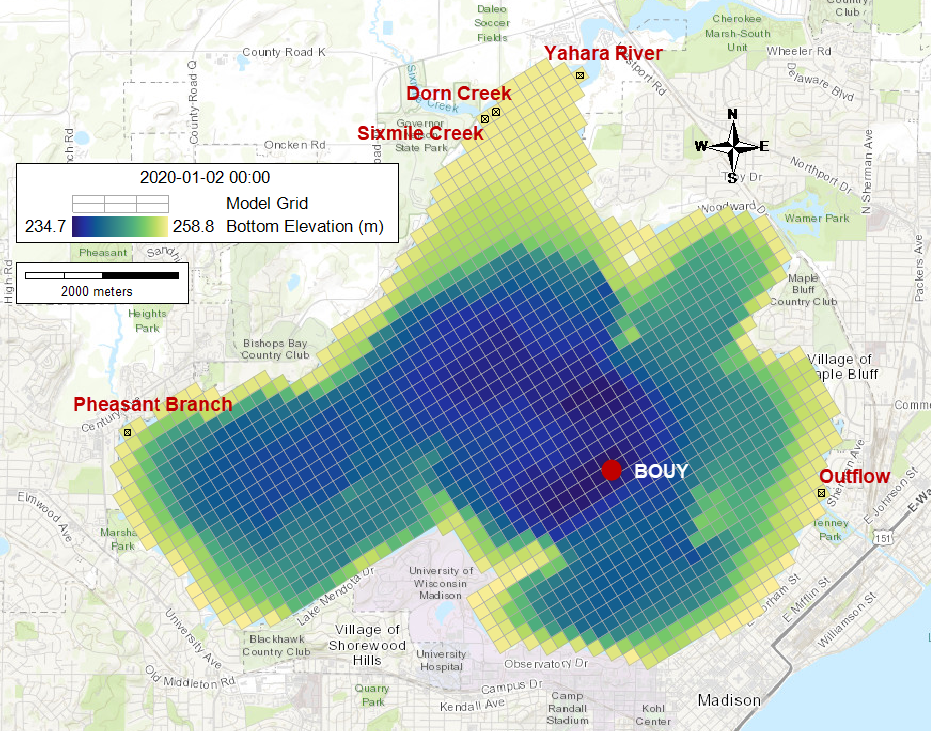 Figure 1: Lake Mendota Model Configuration