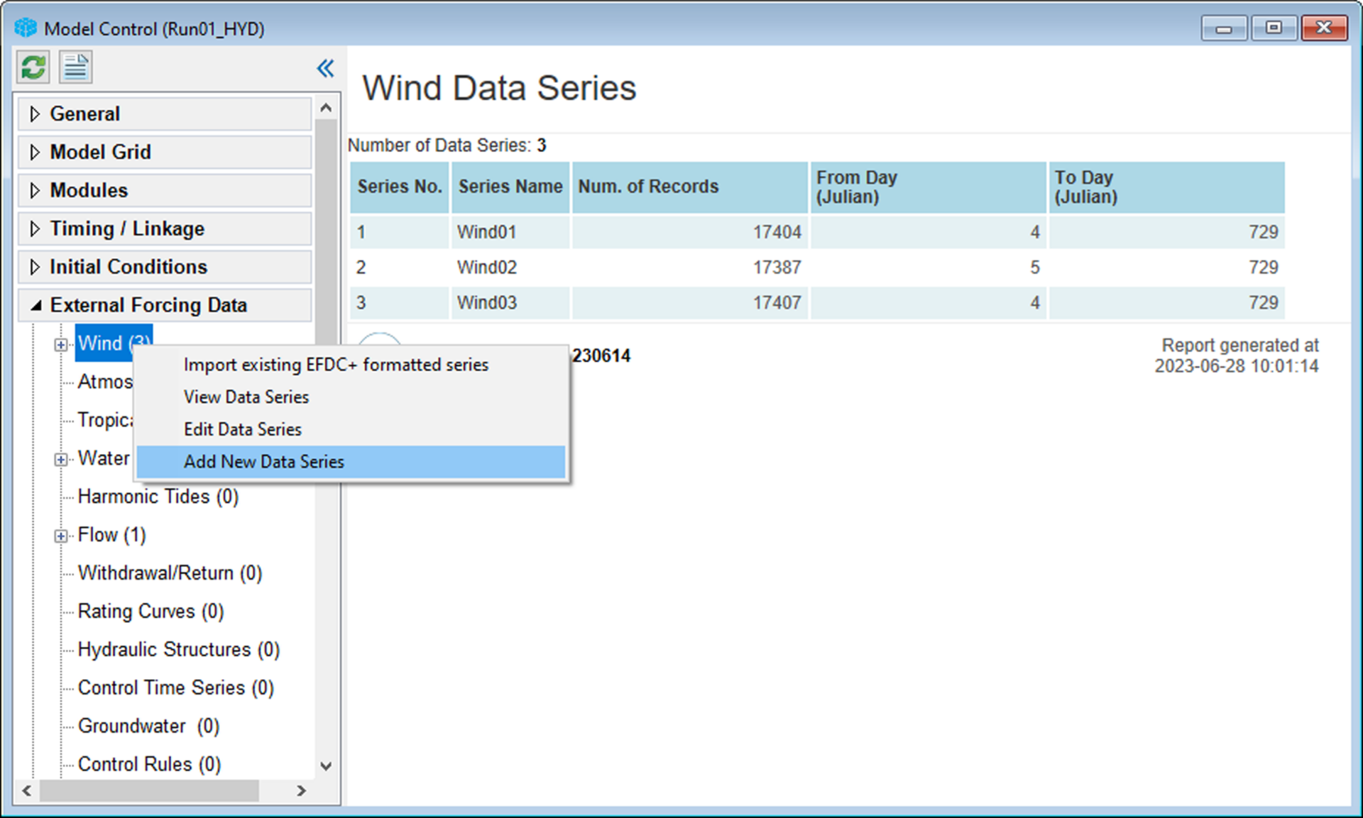 Figure 2. Add new wind series.