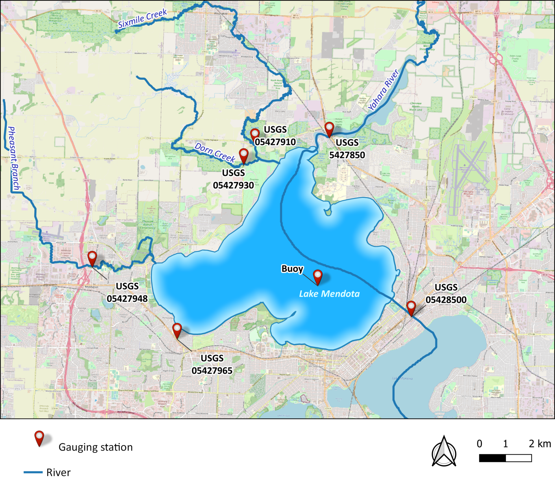 Figure 1a. Location and flow boundary
