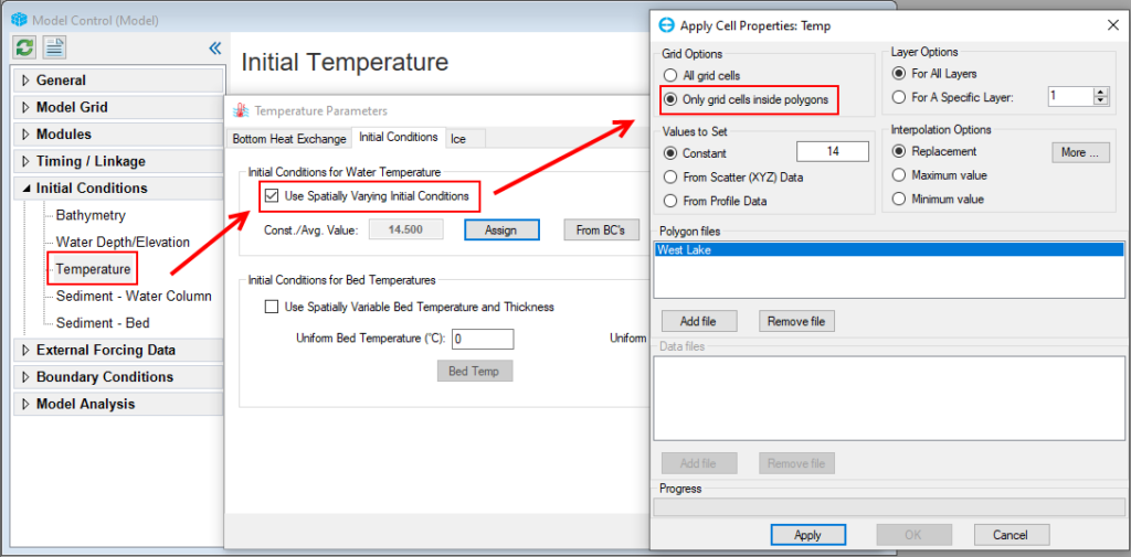 Figure 3. Spatially varying temperature initial conditions.