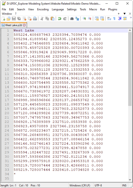 Figure 4. Data format of polygon file.