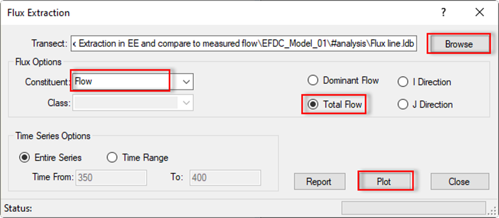 Figure 4. Flux Extraction.