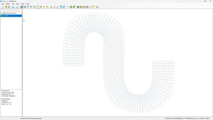 Demonstration of global orthogonalization of a grid.