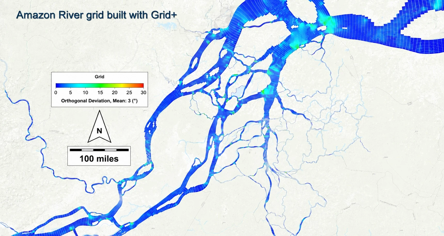 Amazon River grid built with Grid+